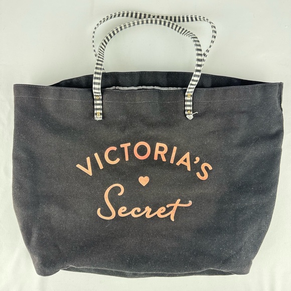 Victoria's Secret Handbags - Victoria’s Secret Black and Pink Tote Bag